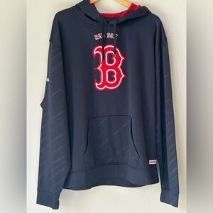 Boston Red Sox Stitches Navy Blue Pullover Hoodie W/ Sleeve Pattern (Size XL)